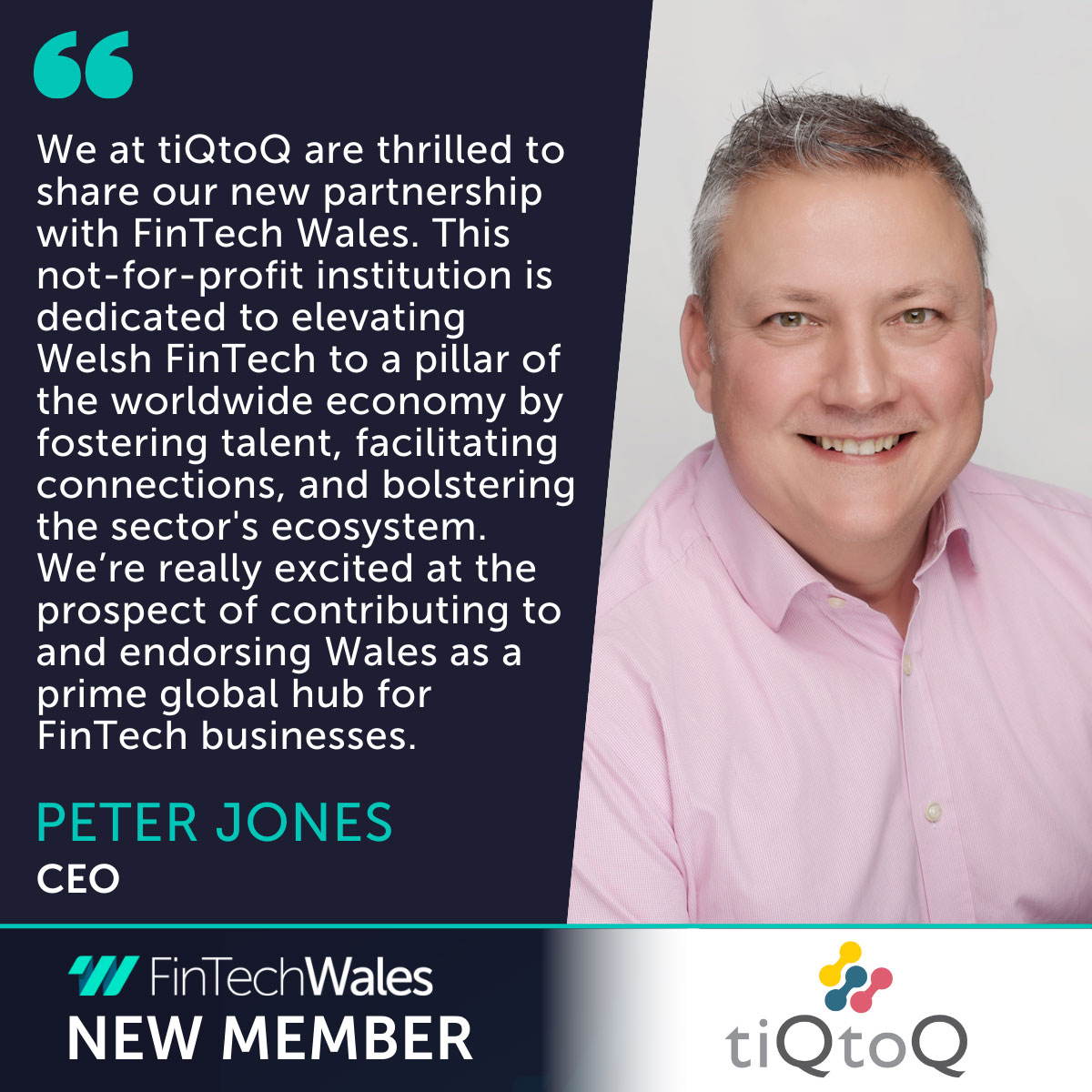 tiQtoQ partners with FinTech Wales